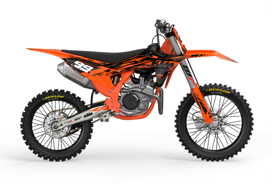 KTM SX SXF EXC 3D render motocross dirt bike with dope graphics for protection from madestickers.com Black#color_black