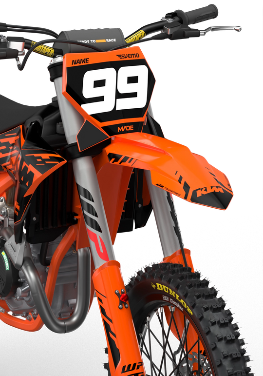 KTM SX SXF EXC 3D render motocross dirt bike with dope graphics for protection from madestickers.com Black#color_black
