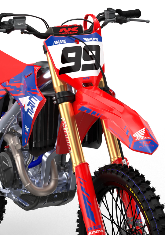 Honda CRF Motocross dirt bike simple graphics for protection from madestickers.com Blue#color_blue