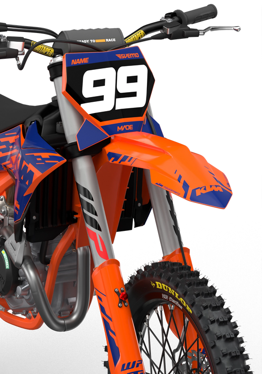 KTM SX SXF EXC 3D render motocross dirt bike with dope graphics for protection from madestickers.com Blue#color_blue