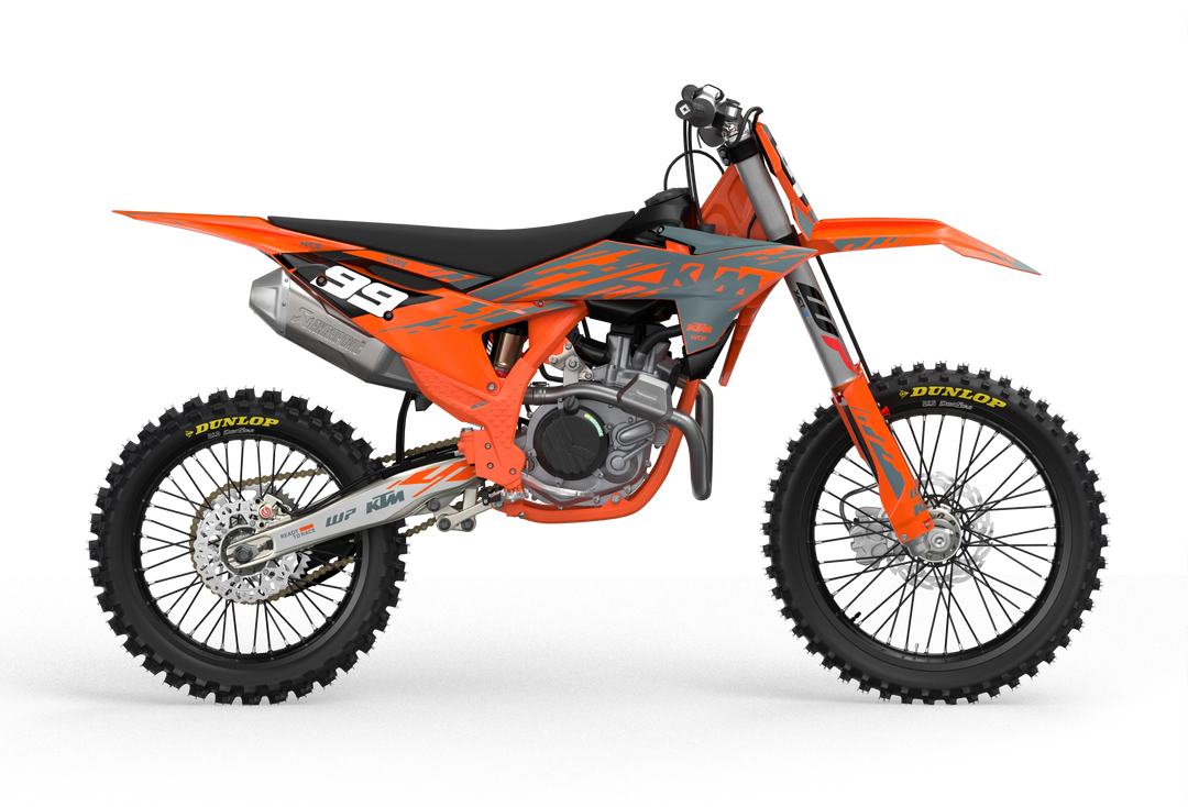 KTM SX SXF EXC 3D render motocross dirt bike with dope graphics for protection from madestickers.com Grey#color_grey