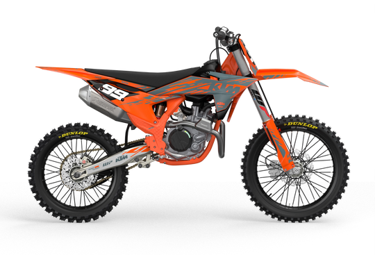 KTM SX SXF EXC 3D render motocross dirt bike with dope graphics for protection from madestickers.com Grey#color_grey