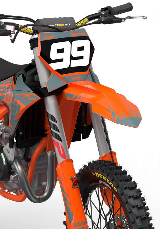 KTM SX SXF EXC 3D render motocross dirt bike with dope graphics for protection from madestickers.com Grey#color_grey