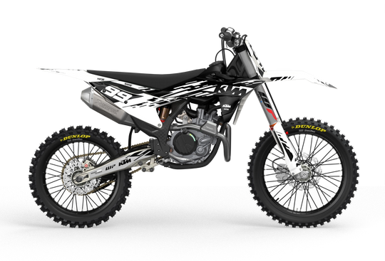 KTM SX SXF EXC 3D render motocross dirt bike with dope graphics for protection from madestickers.com White#color_white