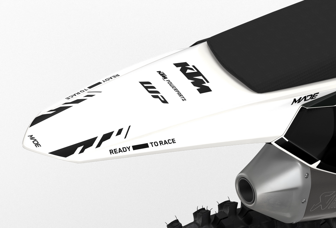 KTM SX SXF EXC 3D render motocross dirt bike with dope graphics for protection from madestickers.com White#color_white