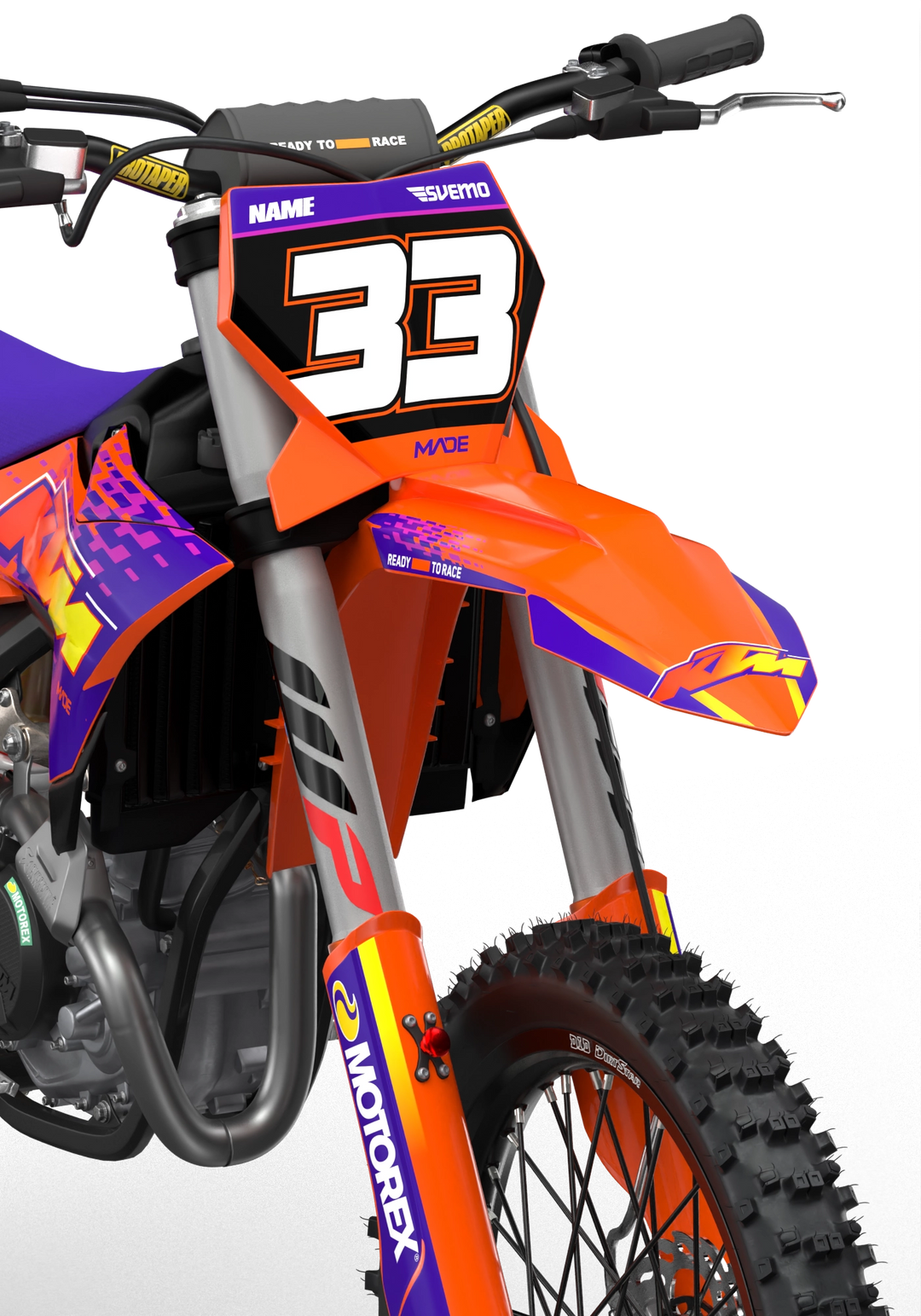 KTM SX SXF Motocross graphics with design Troy - madestickers.com Purple#color_purple