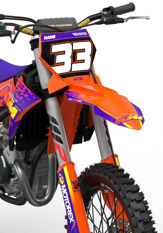 KTM SX SXF Motocross graphics with design Troy - madestickers.com Purple#color_purple