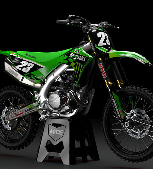Kawasaki graphics promo picture with design named Victory - madestickers.com 