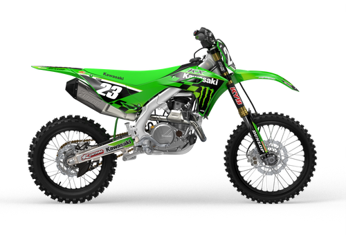 Kawasaki KXF motocross graphics design Victory Green#color_green