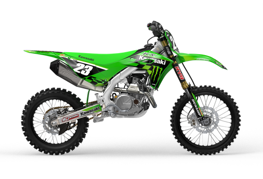 Kawasaki KXF motocross graphics design Victory Green#color_green