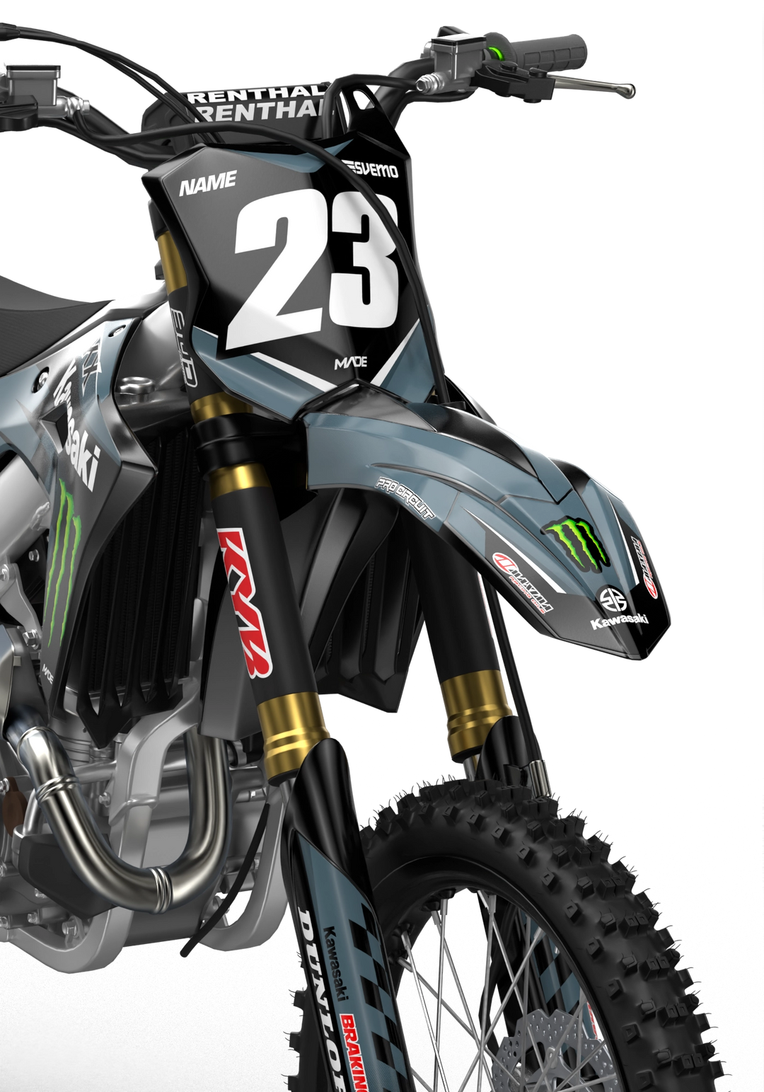 Kawasaki KXF motocross graphics design Victory Grey#color_grey