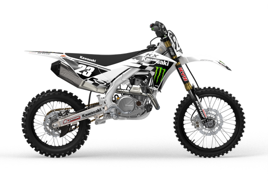 Kawasaki KXF motocross graphics design Victory White#color_white