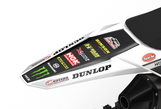 Kawasaki KXF motocross graphics design Victory White#color_white