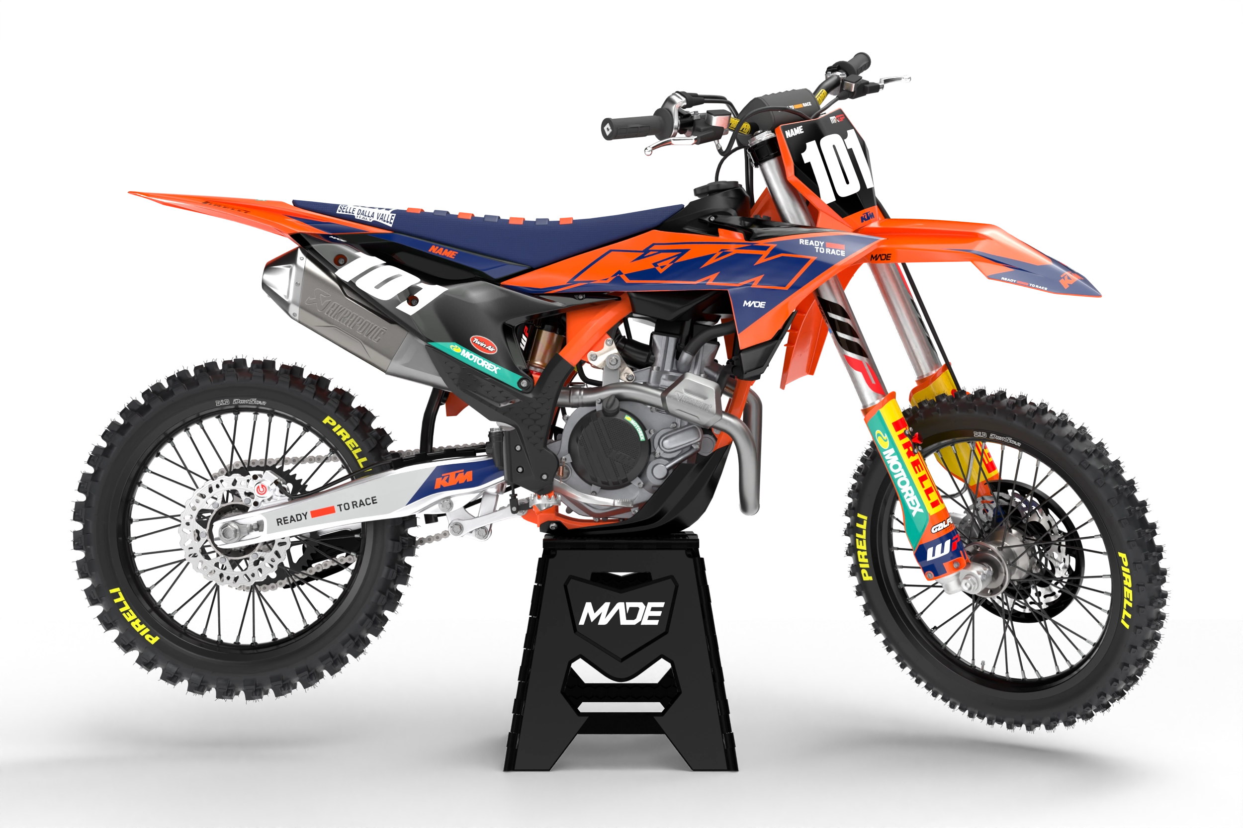 KTM Motocross - dirt bike - enduro - MX graphics - stickers - madestickers.com  Blue#color_blue
