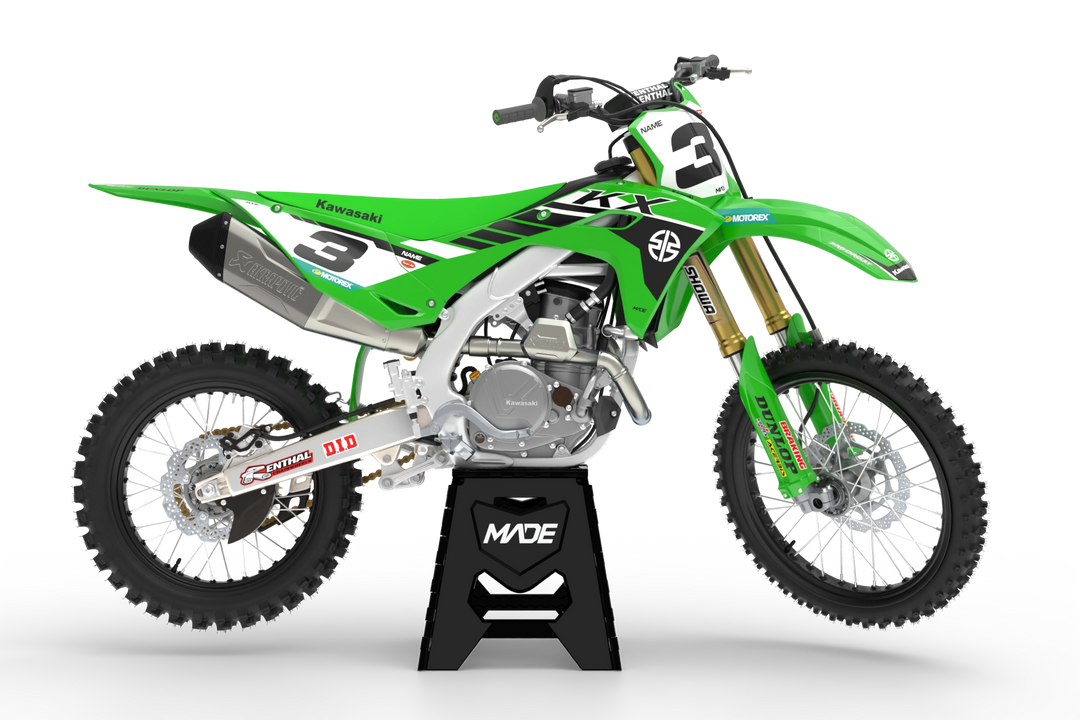 Kawasaki Motocross - dirt bike - enduro - MX graphics - stickers - madestickers.com Green#color_green