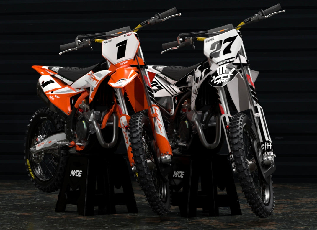 Premium graphics for KTM motocross dirt bikes from Made stickers