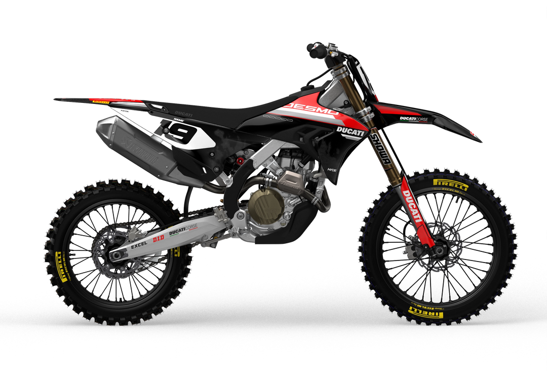 Ducati Desmo Zorg simple graphics to protect your dirt bike from madestickers.com Black#color_black