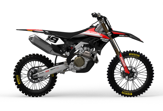 Ducati Desmo Zorg simple graphics to protect your dirt bike from madestickers.com Black#color_black