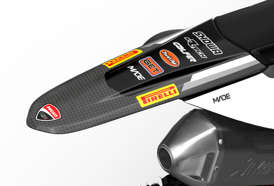 Ducati Desmo Zorg simple graphics to protect your dirt bike from madestickers.com Grey#color_grey