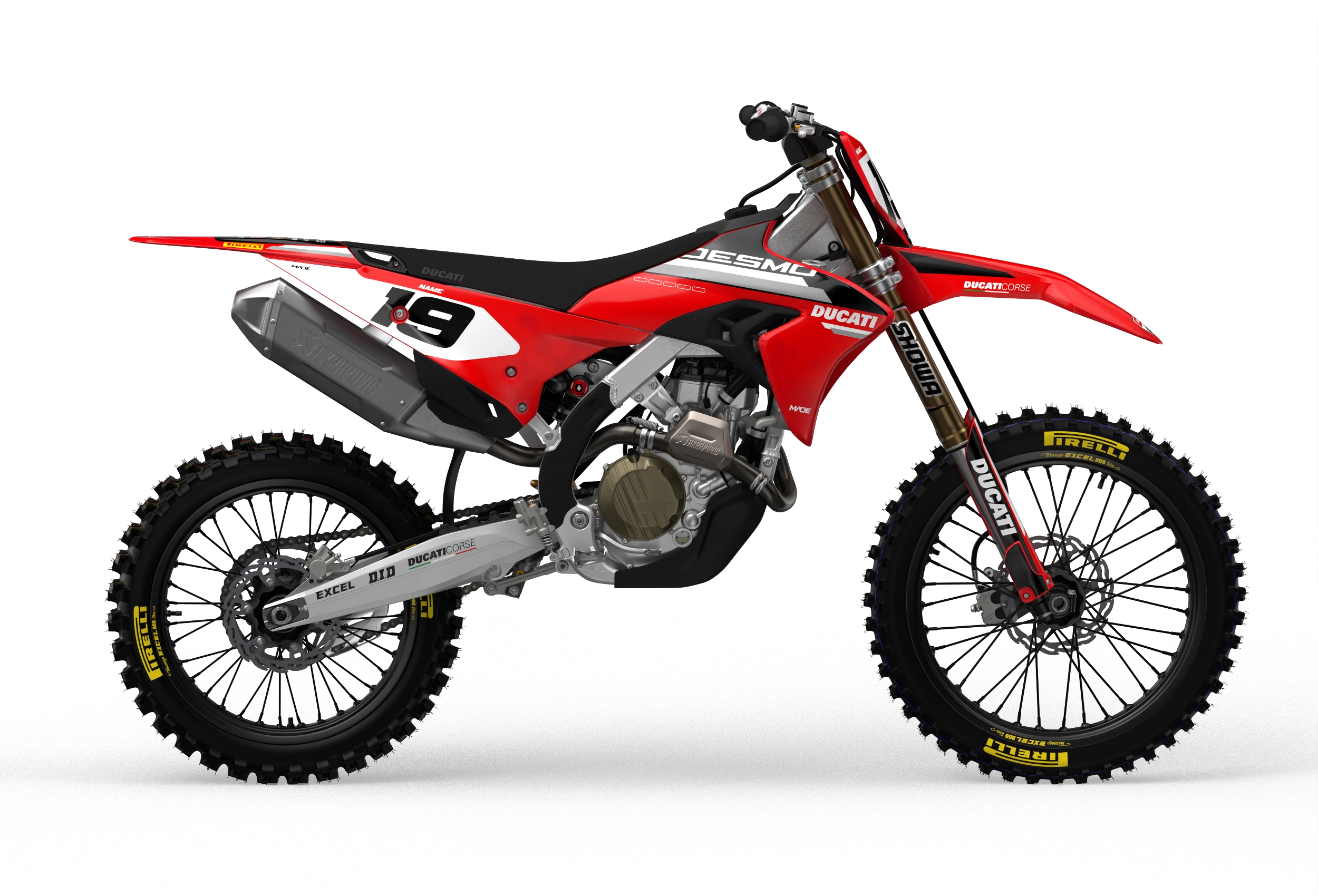 Ducati Desmo Zorg simple graphics to protect your dirt bike from madestickers.com Red#color_red
