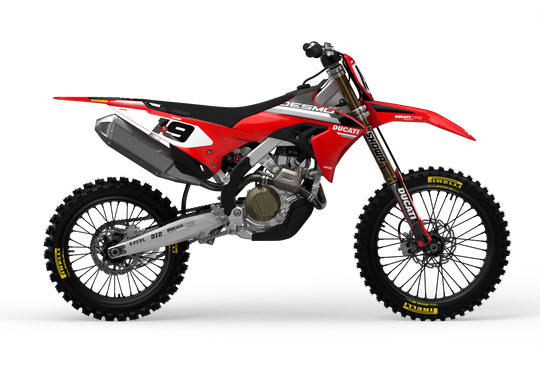 Ducati Desmo Zorg simple graphics to protect your dirt bike from madestickers.com Red#color_red