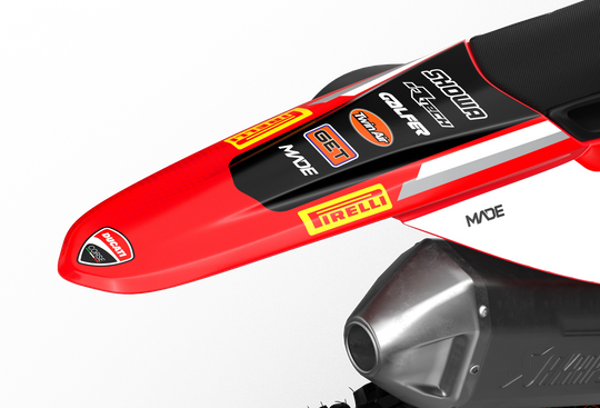 Ducati Desmo Zorg simple graphics to protect your dirt bike from madestickers.com Red#color_red