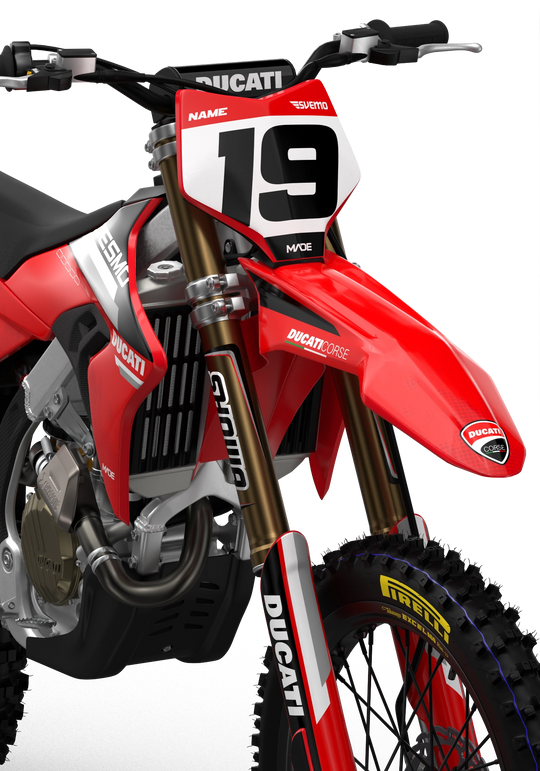 Ducati Desmo Zorg simple graphics to protect your dirt bike from madestickers.com Red#color_red