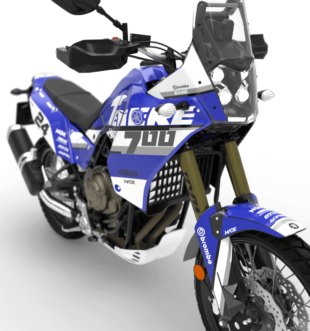 YAMAHA ADVENTURE TENERE TRIP GRAPHICS KIT - Madestickers Blue#color_blue