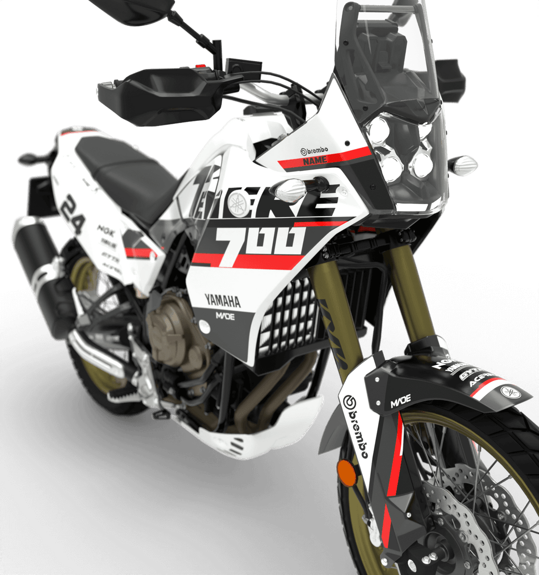 YAMAHA ADVENTURE TENERE TRIP GRAPHICS KIT - Madestickers White#color_white