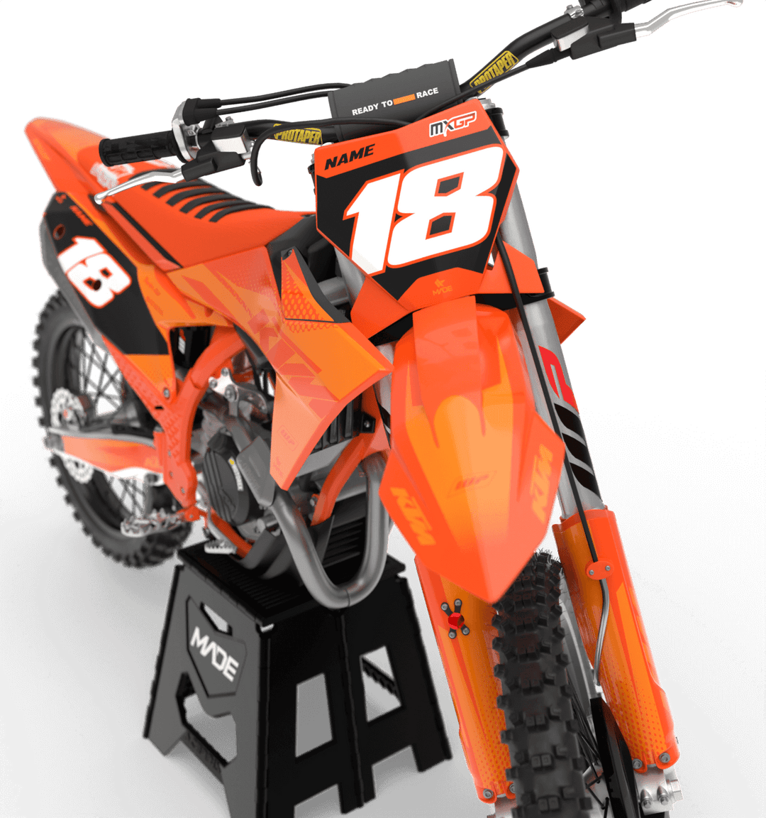 KTM DOTS GRAPHICS KIT - Madestickers Orange#color_orange