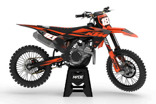 KTM DOTS GRAPHICS KIT - Madestickers BlackOrange#color_blackorange