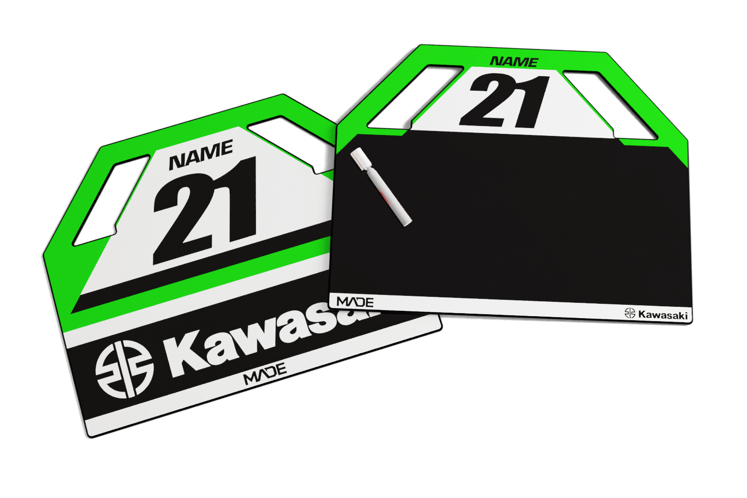 KAWASAKI FACTORY PITBOARD - Madestickers