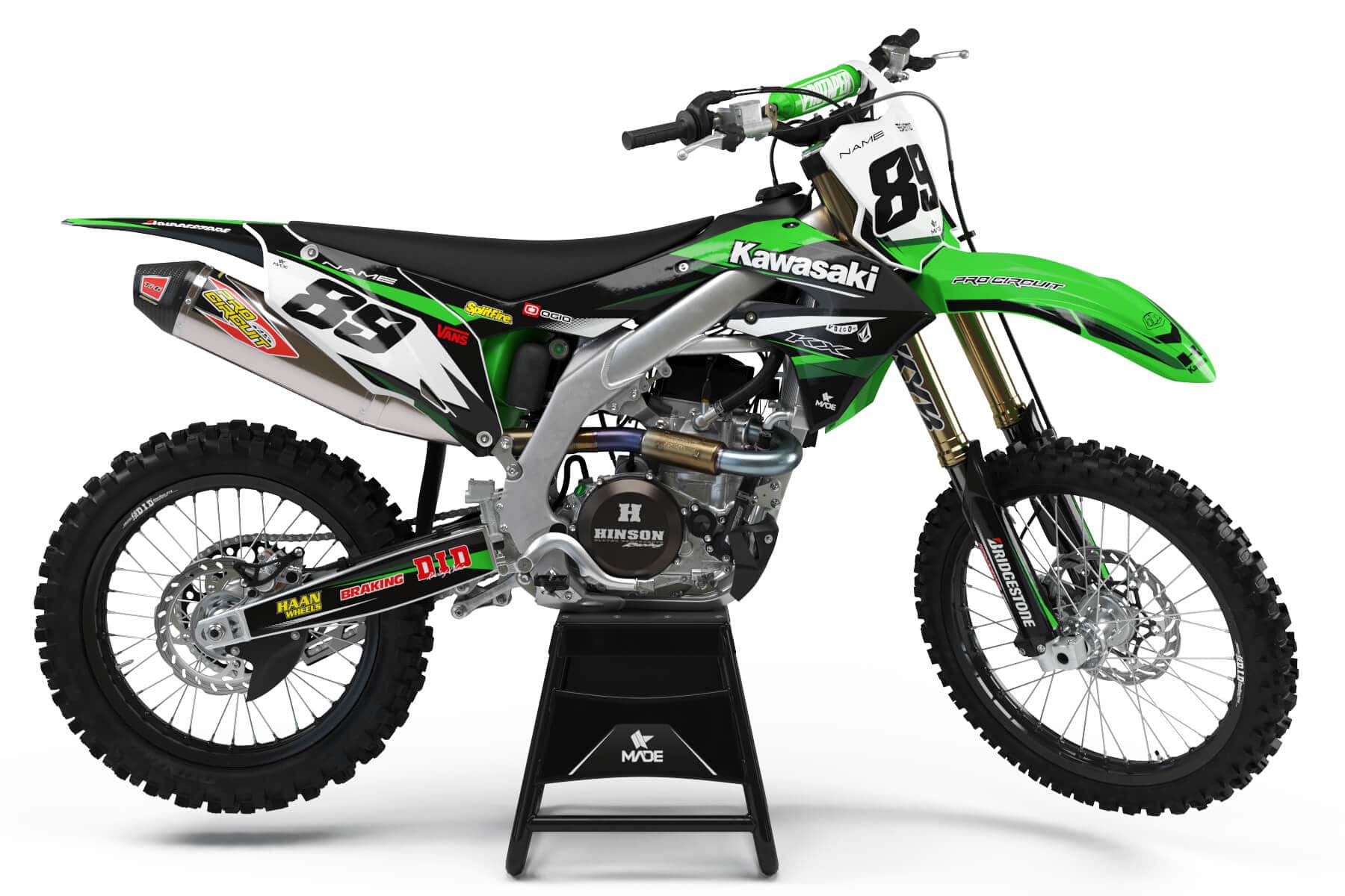 KAWASAKI GRIND GRAPHICS KIT - Madestickers