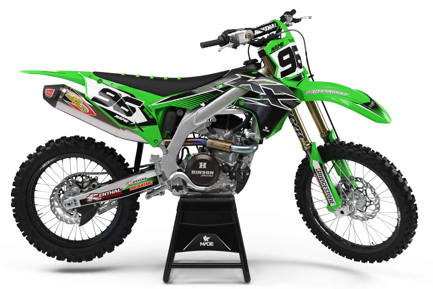 KAWASAKI HYPED GRAPHICS KIT - Madestickers