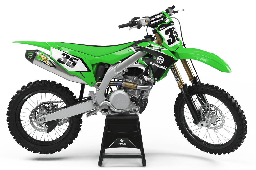 KAWASAKI ROLLER GREEN NUMBER KIT - Madestickers