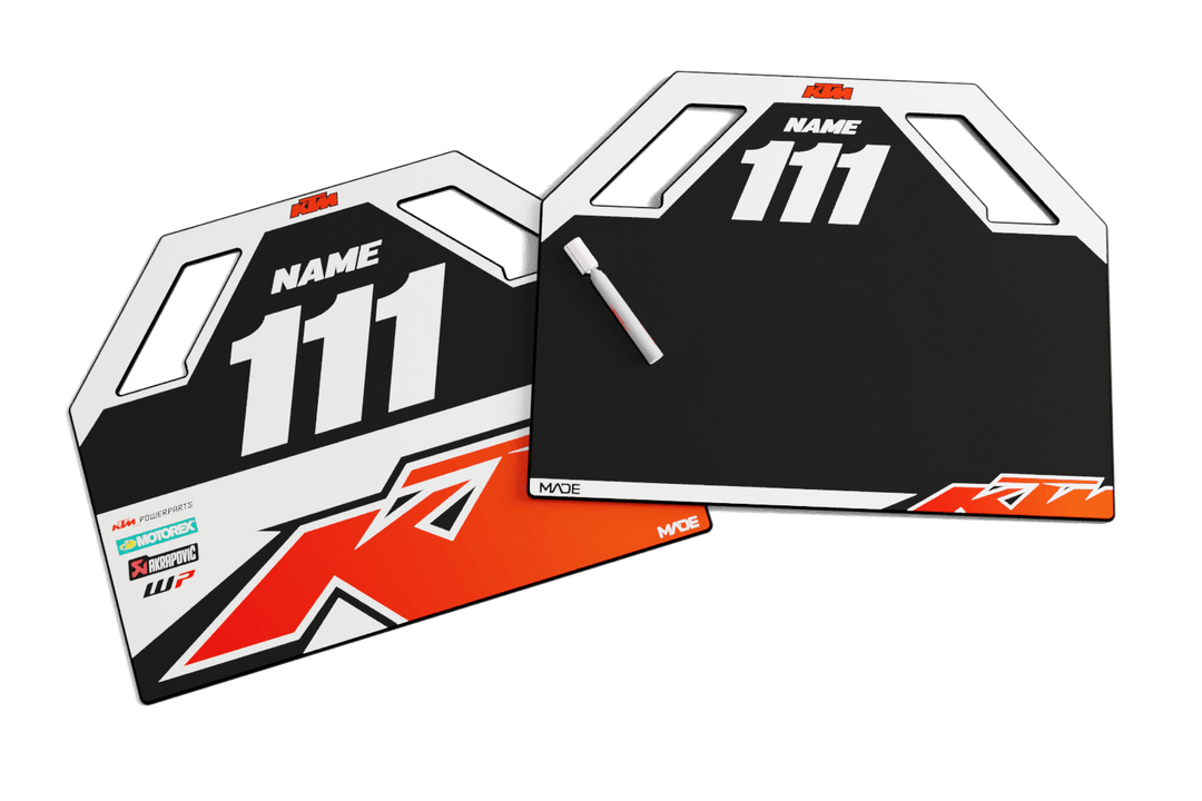 KTM TURBO WHITE PITBOARD - Madestickers