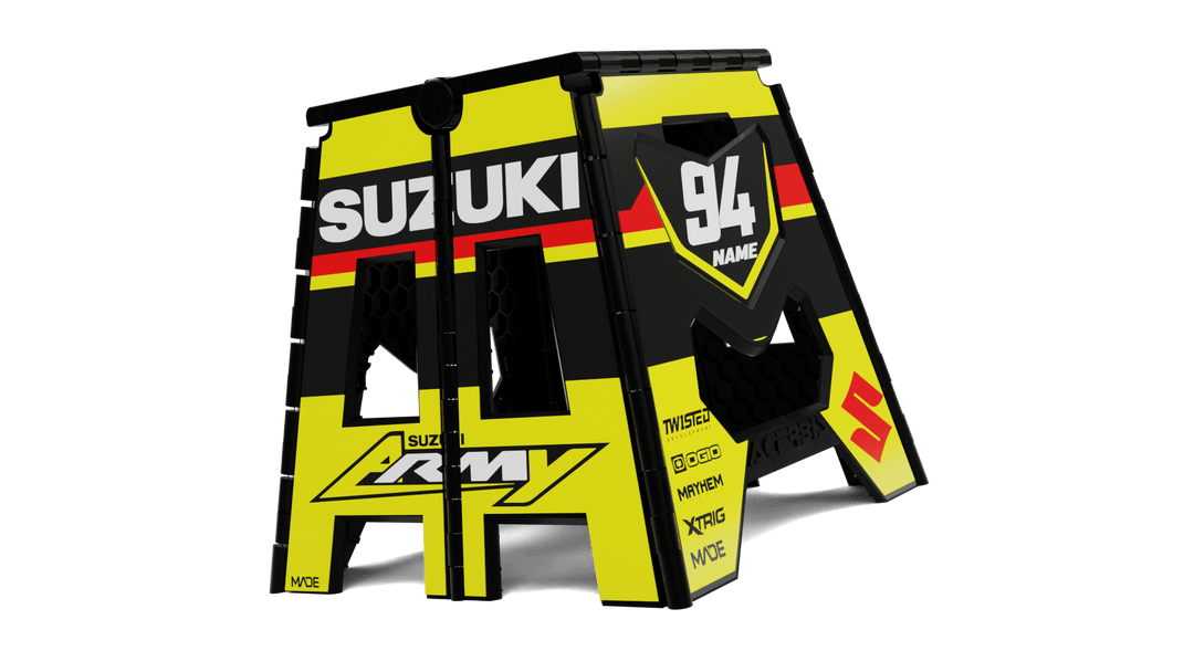 SUZUKI DESCEND RED ACERBIS STAND - Madestickers