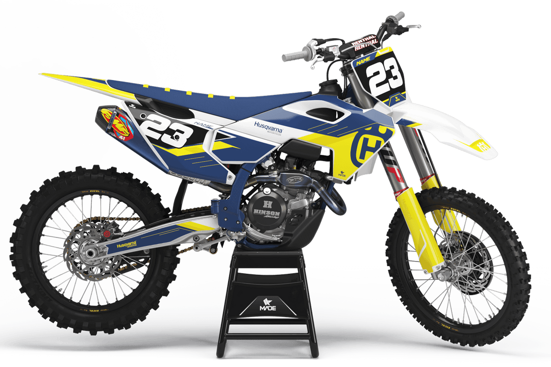 HUSQVARNA FRONT GRAPHICS KIT - Madestickers Blue#color_blue