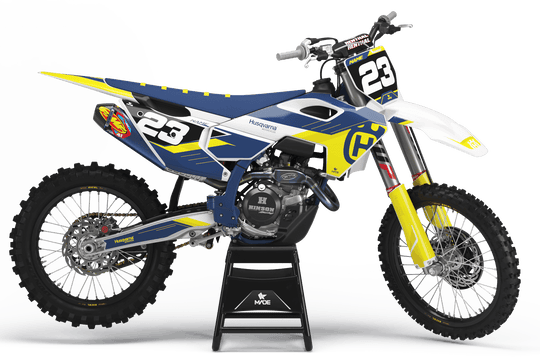 HUSQVARNA FRONT GRAPHICS KIT - Madestickers Blue#color_blue