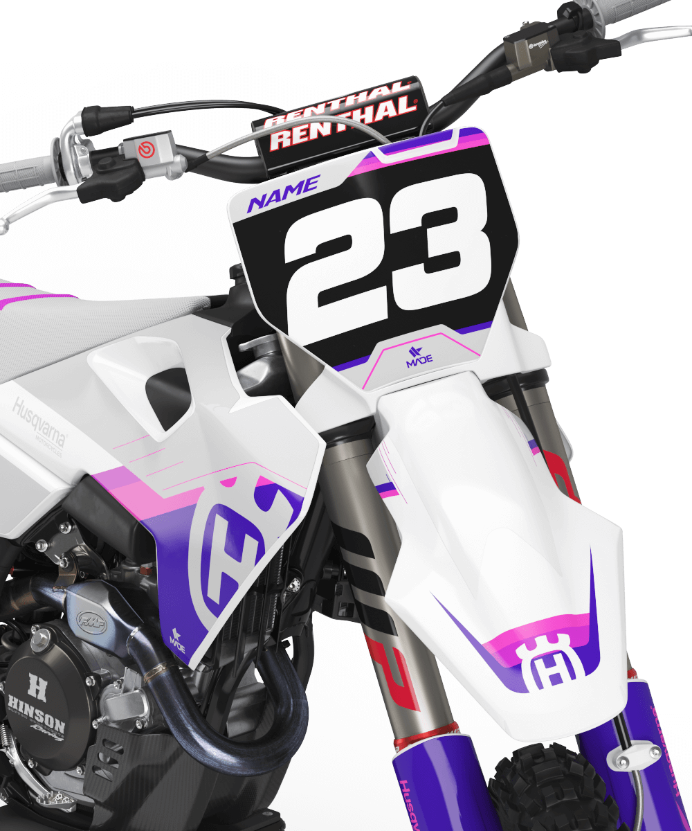 HUSQVARNA FRONT GRAPHICS KIT - Madestickers Pink#color_pink