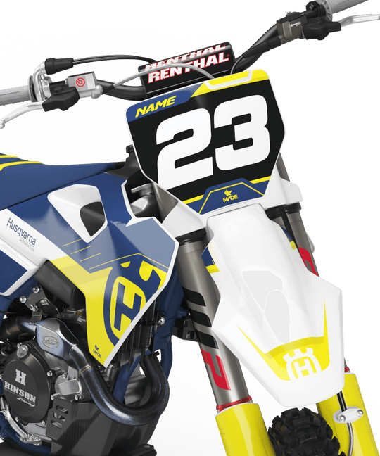 HUSQVARNA FRONT GRAPHICS KIT - Madestickers Blue#color_blue