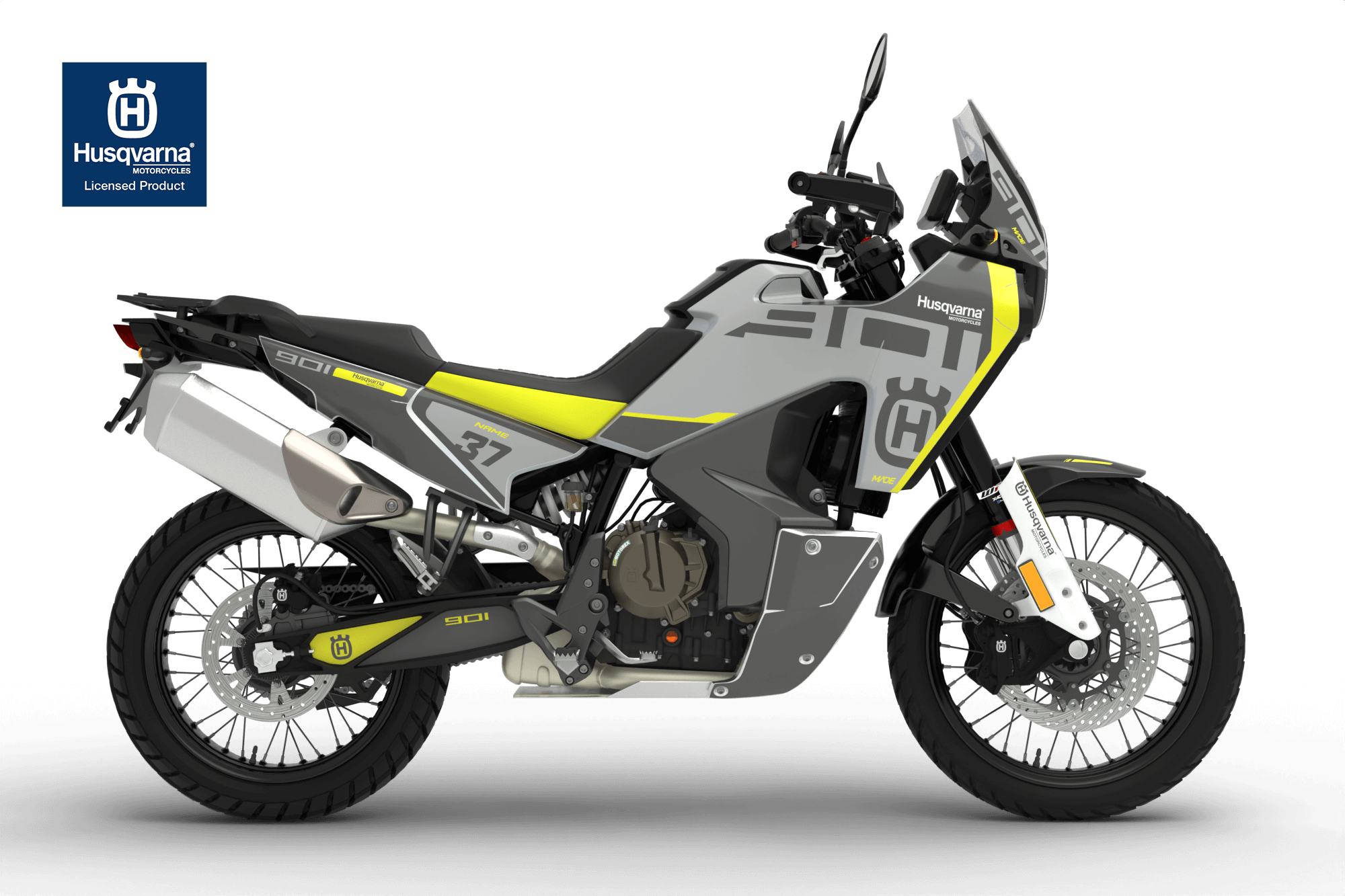 HUSQVARNA ADVENTURE NORDEN CLEAN GRAPHICS KIT - Madestickers Gray#color_gray