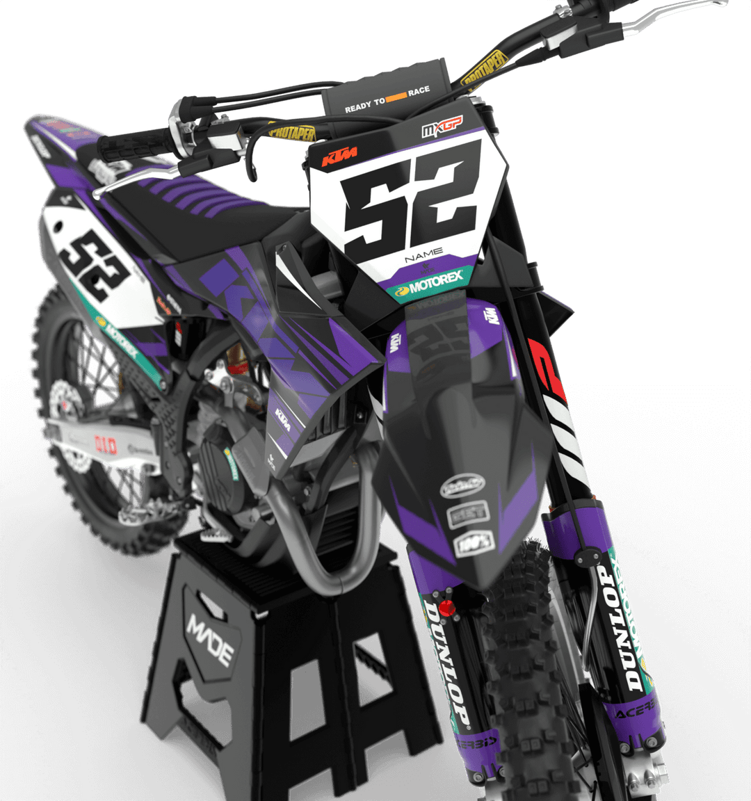 KTM BREEZE GRAPHICS KIT - Madestickers Purple#color_purple