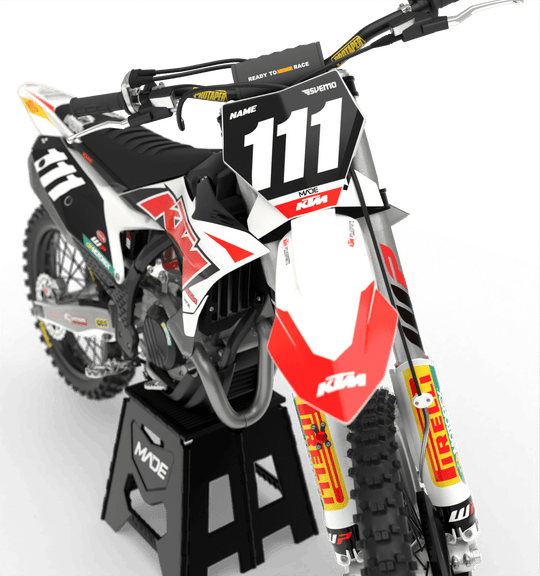 KTM TURBO GRAPHICS KIT - Madestickers White#color_white