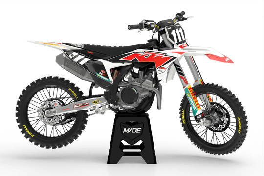 KTM TURBO GRAPHICS KIT - Madestickers White#color_white