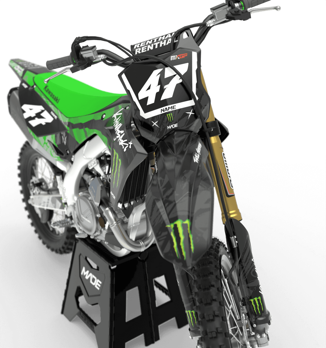 KAWASAKI ROCKER GRAPHICS KIT - Madestickers Green#color_green