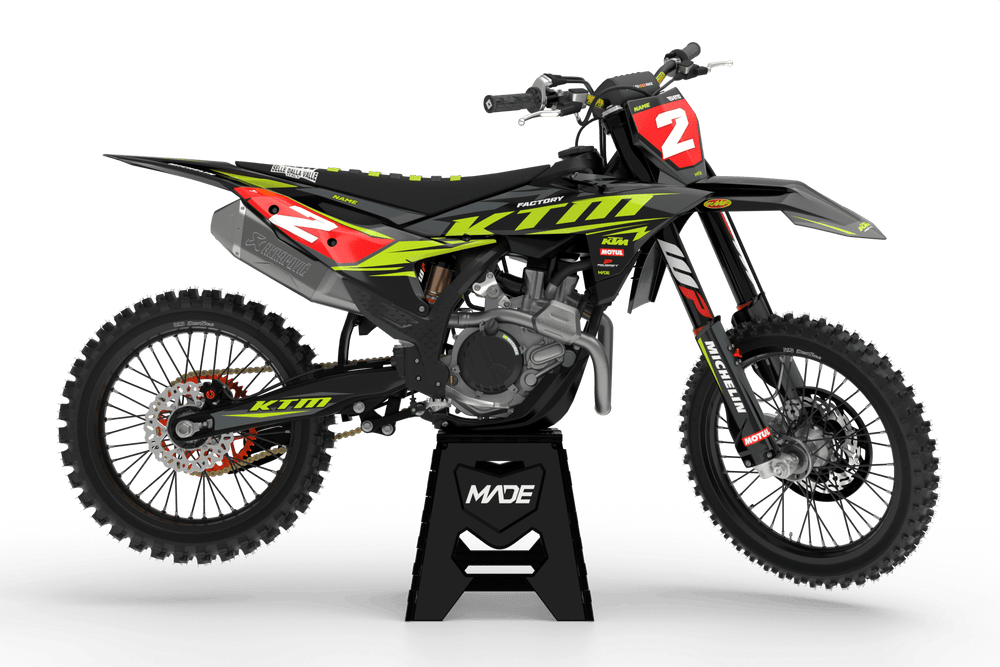 KTM DESTROYER GRAPHICS KIT - Madestickers Yellow#color_yellow