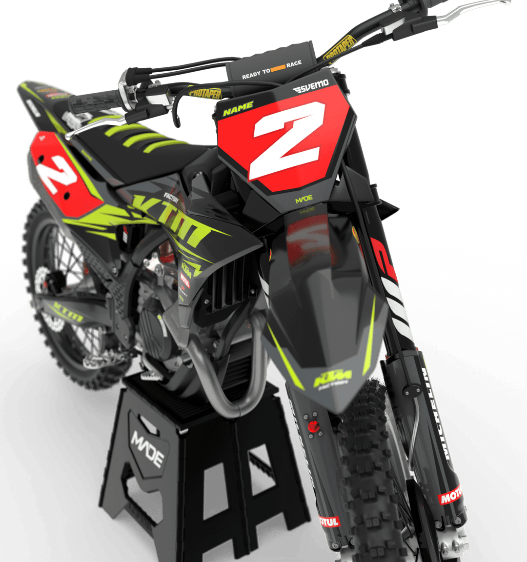 KTM DESTROYER GRAPHICS KIT - Madestickers Yellow#color_yellow