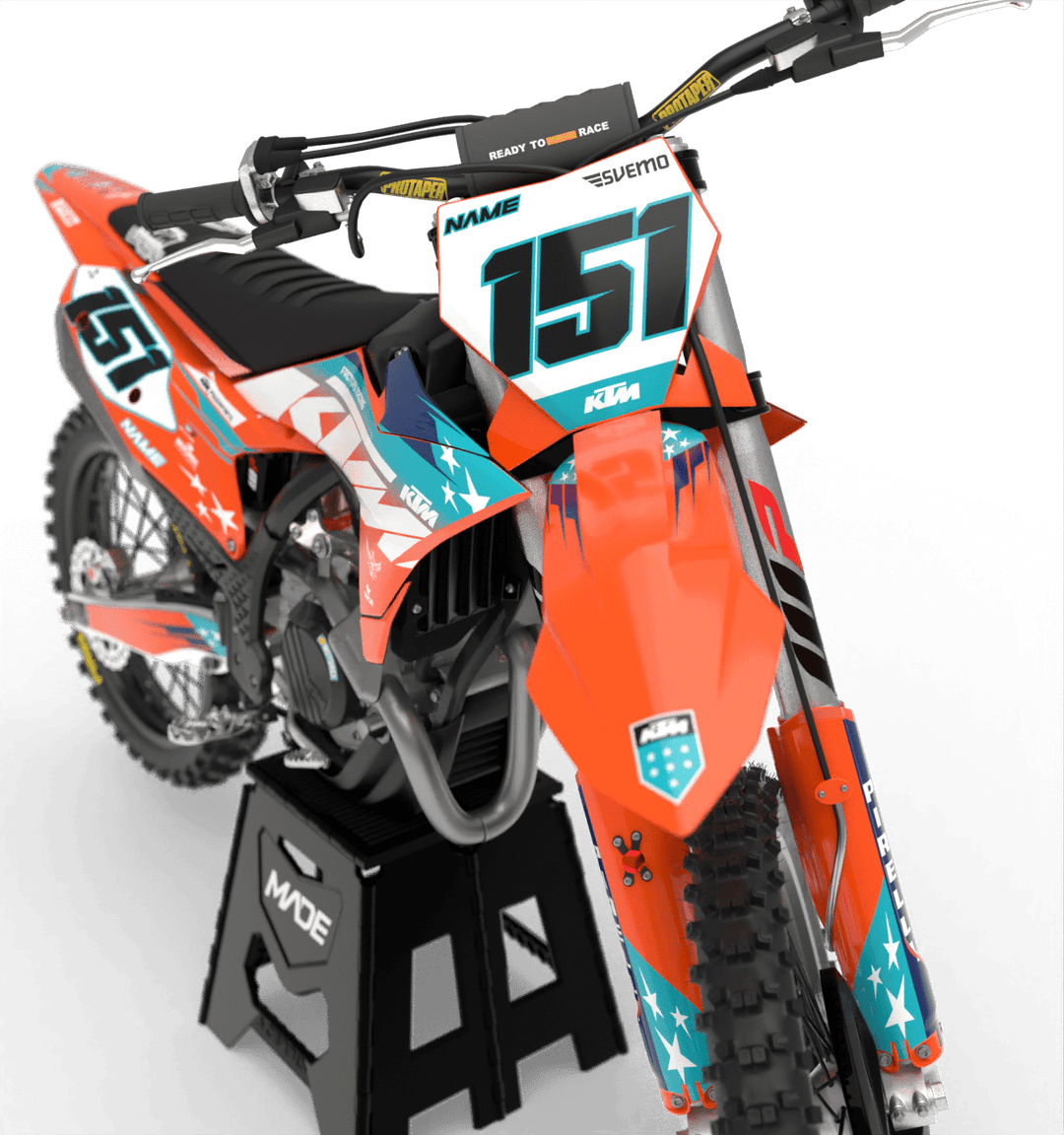 KTM PATRIOT GRAPHICS KIT - Madestickers Orange#color_orange