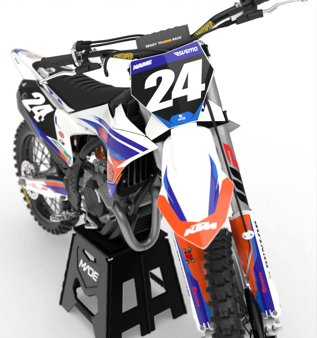 KTM PRO GRAPHICS KIT - Madestickers White#color_white